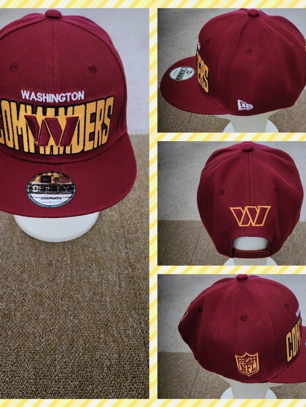 WASHINGTON COMMANDERS NFL FOOTBALL SNAPBACK HAT.